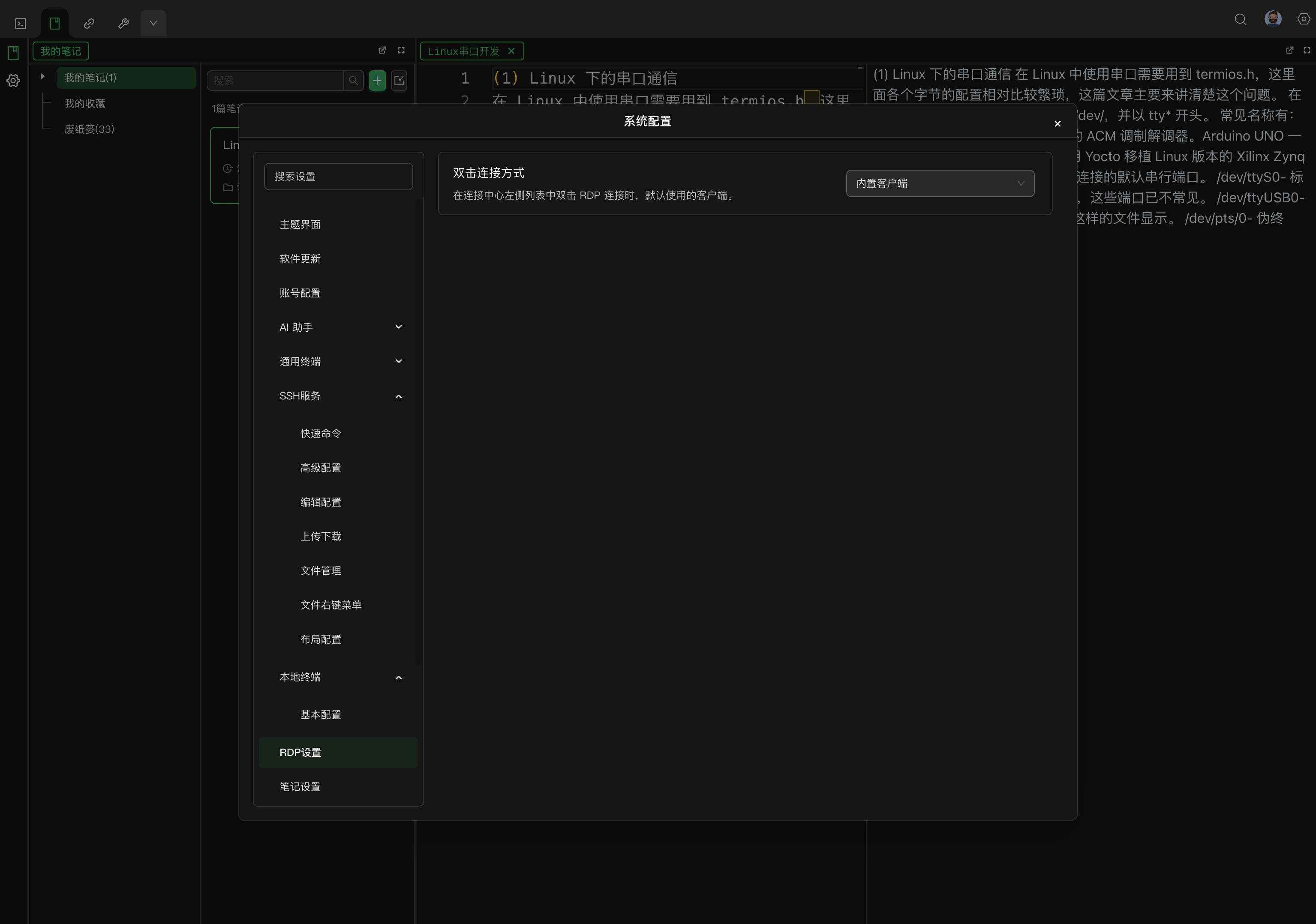 RDP 连接设置