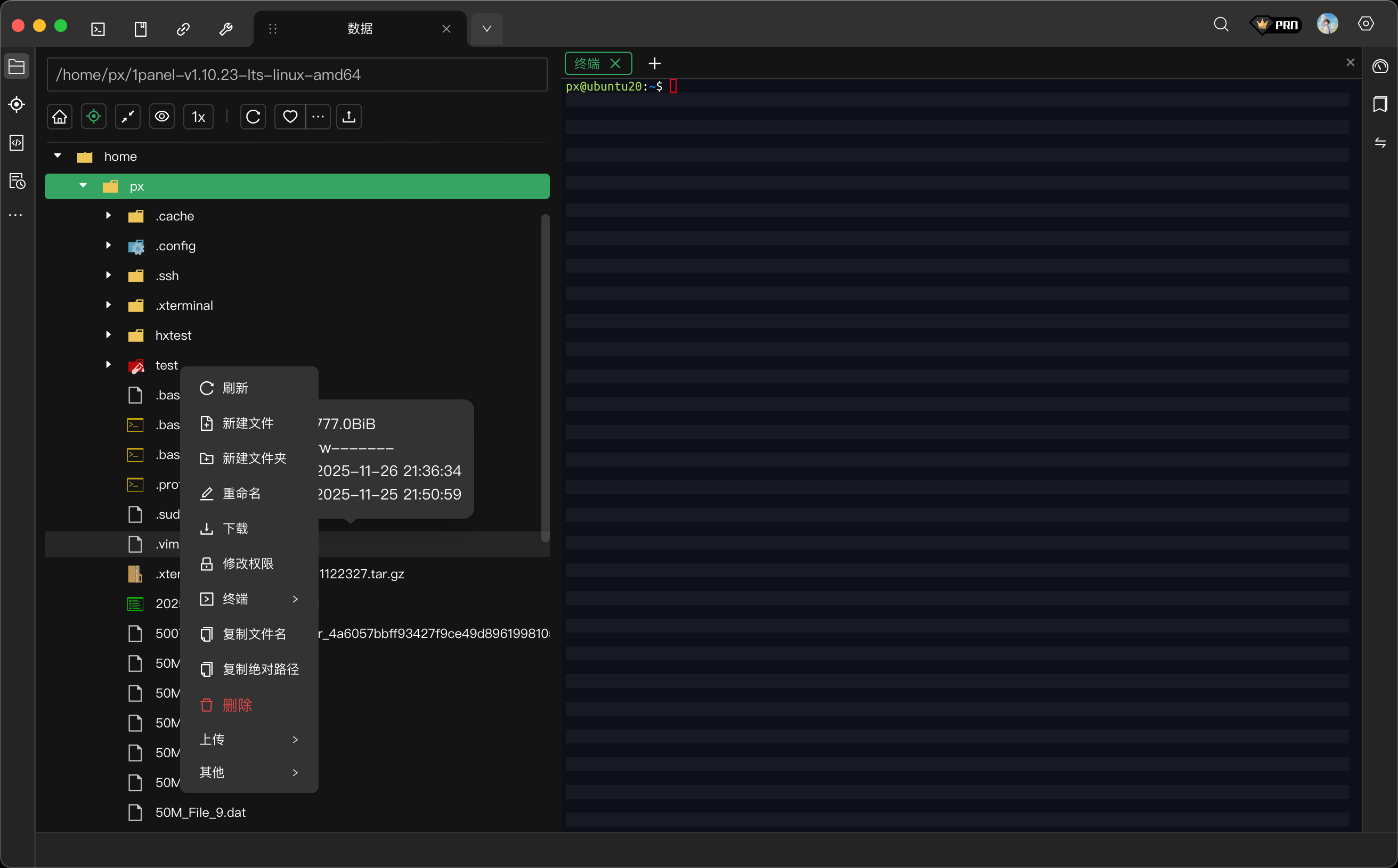 文件树视图与右键菜单